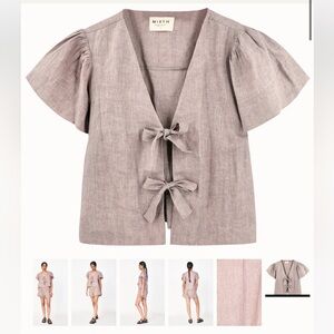 Women's Mauve Top with Bow Details